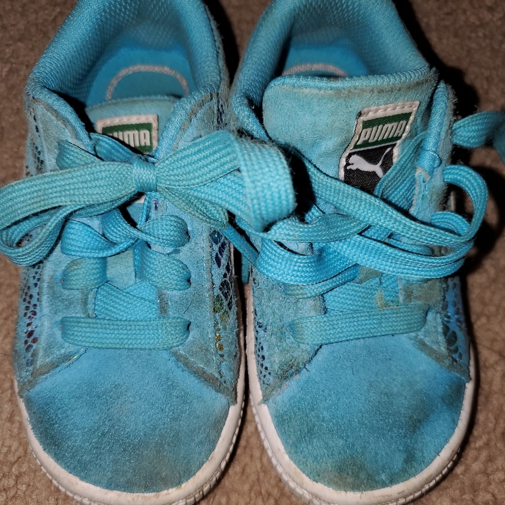 Blue mermaid puma shoes